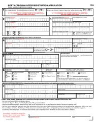 NC Voter Registration Form - State Board of Elections