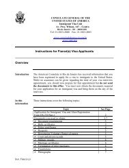 Instructions for FiancÃ©(e) Visa Applicants Overview