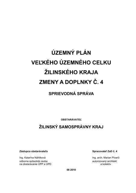 TextovÃ¡ ÄasÅ¥ - Å½ilinskÃ½ samosprÃ¡vny kraj