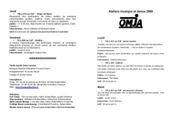 Ateliers omja - Ville d'Aubervilliers