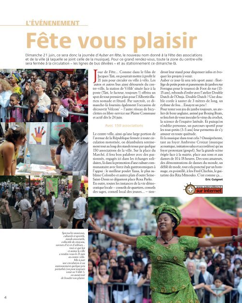 Dimanche 21 juin, la fÃªte des associations, des quartiers et de la ...