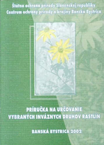 Príručka na určovanie vybraných inváznych druhov rastlín - ŠOP SR