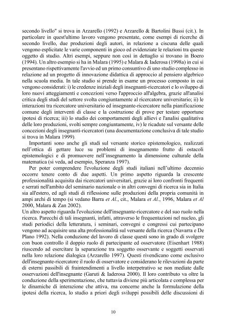 Malara, N.A.(2002). - Seminario Nazionale di Ricerca in Didattica ...