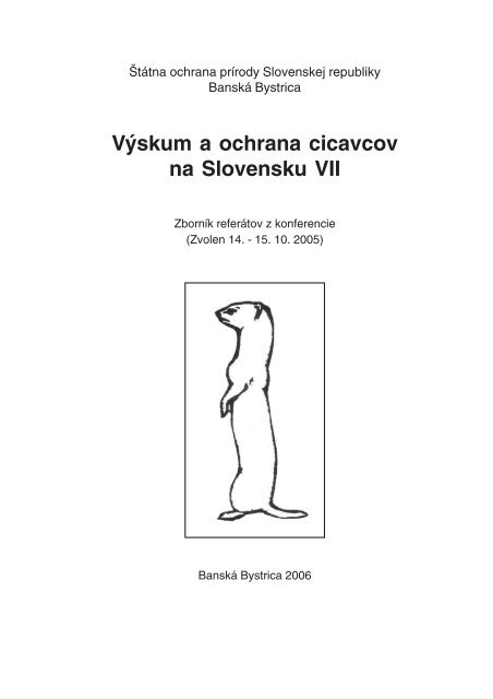 Zborník z konferencie (pdf) - ŠOP SR