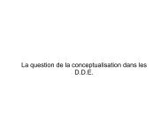 rapports entre argumentation et conceptualisation