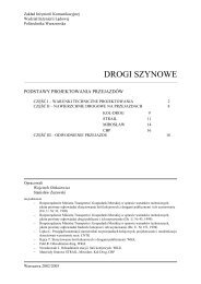 Projektowanie przejazdow.pdf - Wydział Inżynierii Lądowej