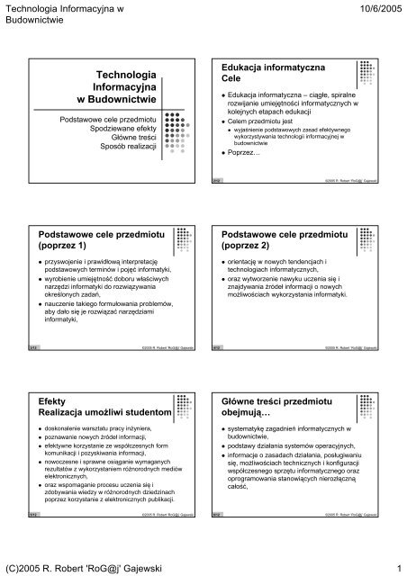 Technologia Informacyjna w Budownictwie