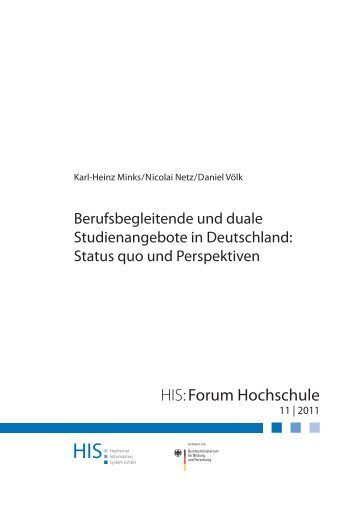 Berufsbegleitende und duale Studienangebote in Deutschland ...