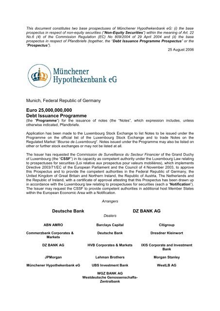 Euro 25,000,000,000 Debt Issuance Programme - Münchener ...