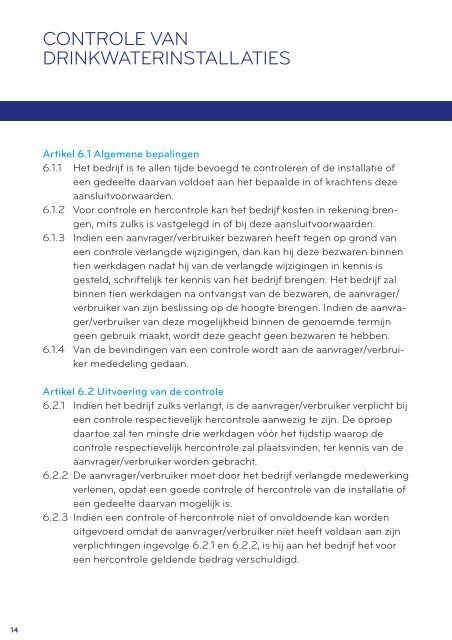 Aansluitvoorwaarden drinkwater (pdf) - Waternet