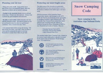 Download the old Snow camping code of conduct - Australian Alps ...