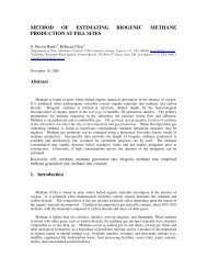 method of estimating biogenic methane production at fill sites