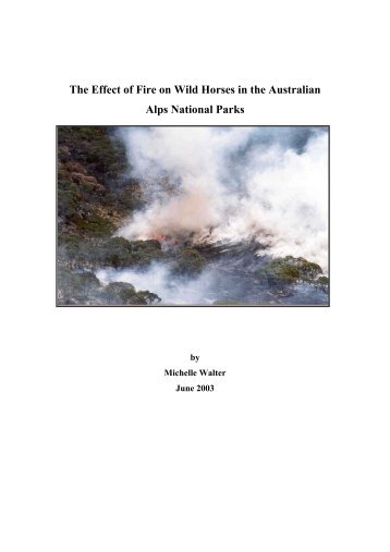 The Effect of Fire on Wild Horses in the Australian Alps National Parks