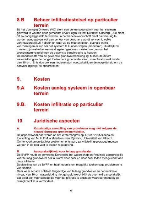 Verhoging grondwater in infiltratiegebieden - Platform Fundering