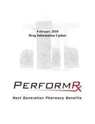 February 2010 Drug Information Update - Pharmacy Benefits ...