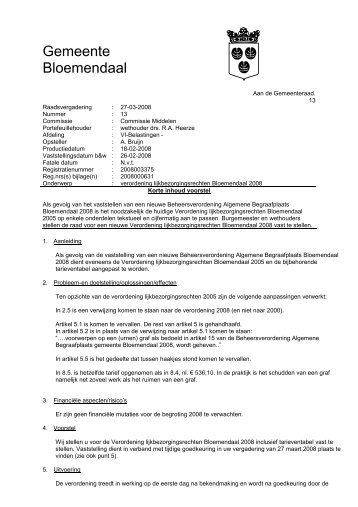 Gemeente Bloemendaal - Gemeenteraad van Bloemendaal