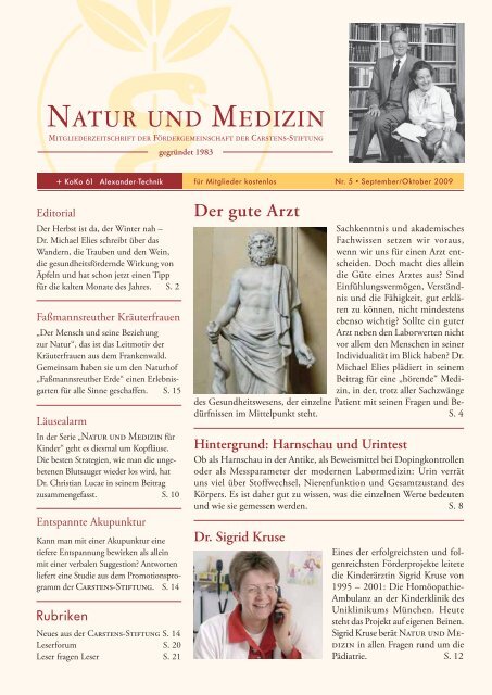 Ansichtsexemplar Zeitschrift - Natur und Medizin e.V.