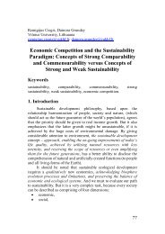 Concepts of Strong Comparability and Commensurability versus ...