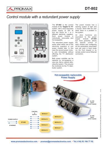 Control module with a redundant power supply - DT-802 - Promax