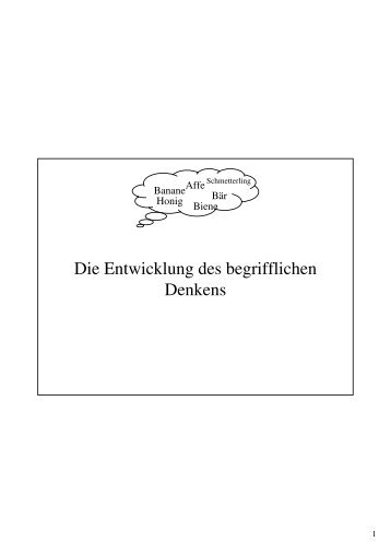 Die Entwicklung des begrifflichen Denkens