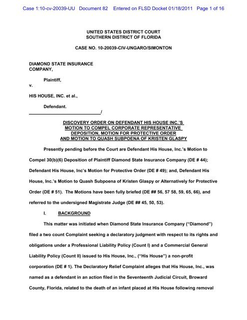 Download Diamond State Insurance Co. v. His House Inc.