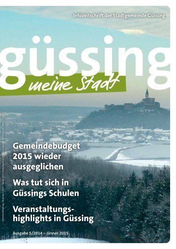 Stadtgemeinde Güssing - Jänner 2015