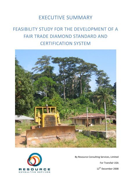 Feasibility Study for the Development of a Fair Trade Diamond ...