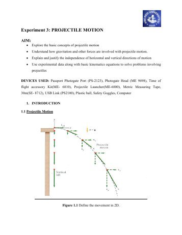 Experiment 3: PROJECTILE MOTION - Piri Reis Ãniversitesi