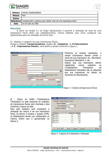 P D V Configurando o sitema para utilizar mais de uma ... - Siagri