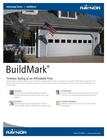 Download BuildMark Brochure PDF file - Raynor Garage Doors