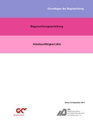 Begutachtungsanleitung ArbeitsunfÃ¤higkeit (AU) - MDS