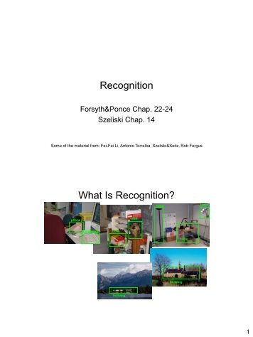 Recognition What Is Recognition?