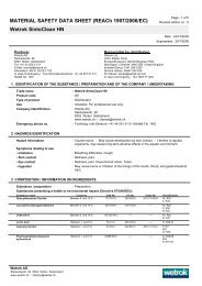 MATERIAL SAFETY DATA SHEET (REACh 1907/2006/EC) - Wetrok