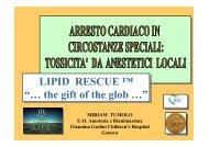 tossicitÃ  da anestetici locali - I.R.C. Italian Resuscitation Council