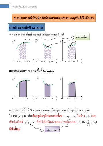 à¸à¸²à¸£à¸à¸£à¸°à¸¡à¸²à¸à¸à¸·à¹à¸à¸à¸µà¹ Gaussian à¹à¸¥à¸°à¸­à¸à¸¸à¸à¸±à¸à¸à¹à¹à¸à¸´à¸à¸à¸±à¸§à¹à¸¥à¸