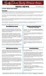 September 2012 Newsletter - North Dakota Family Alliance