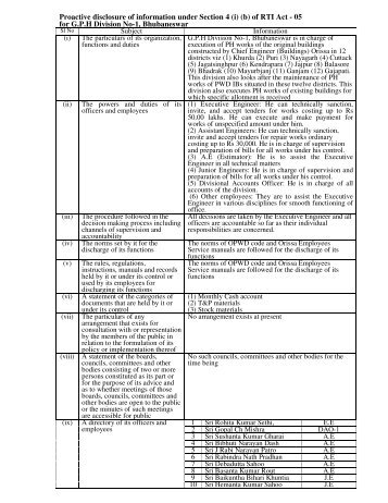 Executive Engineer, GPH Divn.No.1 , Bhubaneswar - Khordha District