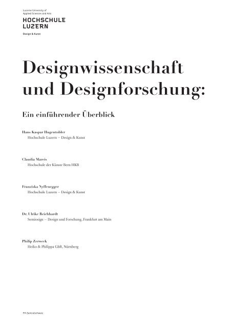 Designwissenschaft und Designforschung: Ein einführender Überblick
