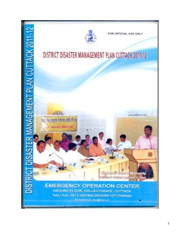 Disaster Management Plan 2011-12 of Cuttack District