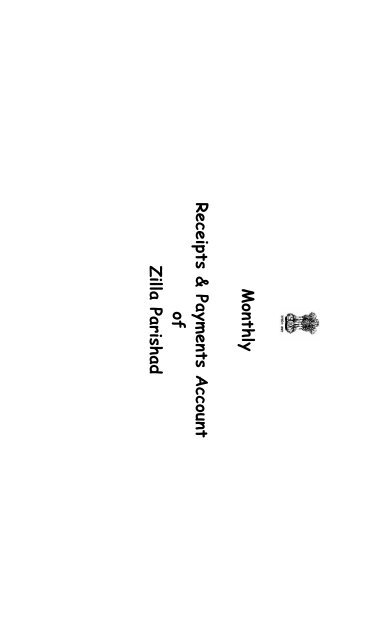 Receipts and Payments Account Format Of Zilla Parishad…….. For ...