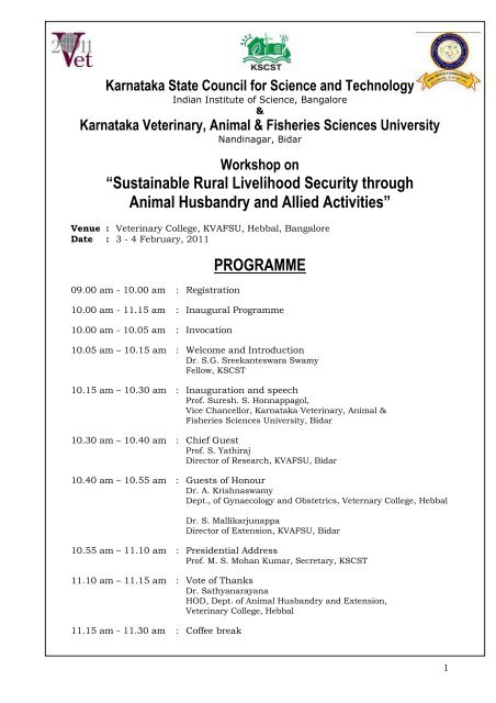Sustainable Rural Livelihood Security through Animal Husbandry ... Sustainable Rural Livelihood Security through Animal Husbandry ...
