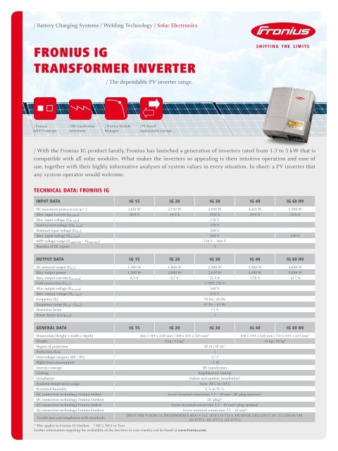 Fronius IG 15