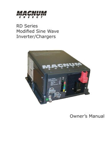 RD Series Owner's Manual - Magnum Energy