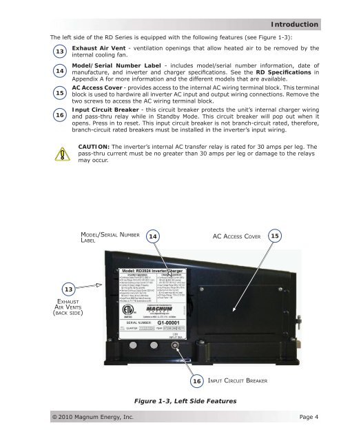 RD Series Owner's Manual - Magnum Energy