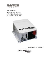 MS Series Owner's Manual - Magnum Energy