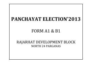 PANCHAYAT ELECTION'2013 - North 24 Parganas