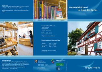 Gemeindebücherei im Haus des Gastes - in Westerheim