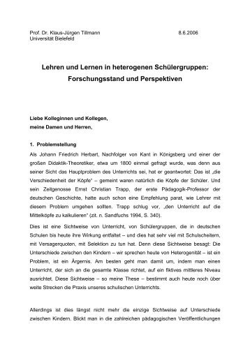 Lehren und Lernen in heterogenen SchÃ¼lergruppen - Kirnbachschule