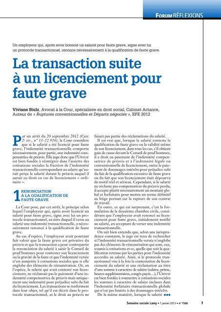 La Transaction Suite A Un Licenciement Pour Faute Grave Efe