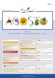 agosto CALENDARIOMANIFES TA ZIONI 2 0 1 3 - Val di Non